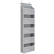 Over the Door Organizer Storage,5 Shelf Hanging Door Organizer with 5 Large Capacity Pockets,for Bedroom,Bathroom,Pantry