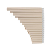 C-Key Panflöte mit 16 Röhren, beige, für Anfänger und Lehrkräfte, inklusive Tragetasche