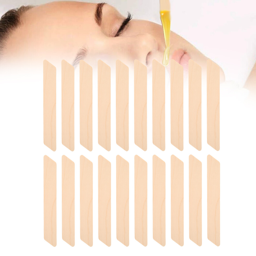 20pcs Wooden Handle Wax Spatulas for Facial & Hair Removal Application