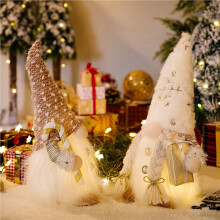 Set di 4 Gnomi di Natale, Figurine di Gnomi di Natale Illuminati, Decorazioni Natalizie nel Peluche di Elfi - Gnomi  per Le Vacanze Invernali