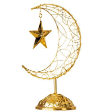 Decorações de Lua, Enfeite Festivo de Mesa, Estatueta Decorativa, Centro de Mesa com Lua e Estrela para Festas em Casa