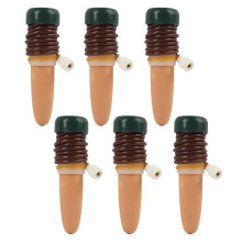 6 Punte Autoirriganti In Terracotta per Piante da Interno e da Esterno con Sistema di Irrigazione A Goccia Automatico
