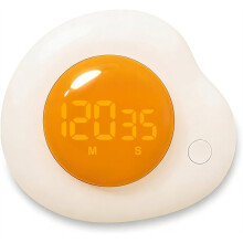 Egg Timer - Magnetic Kitchen Timer with Large LED Display & Preset Buttons (8 Min Soft Boiled) Easy Manual Rotating Dial