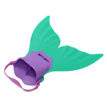 Kinder Meerjungfrauen-Flossen Mono Tail Flossen 40cm Grün & Lila