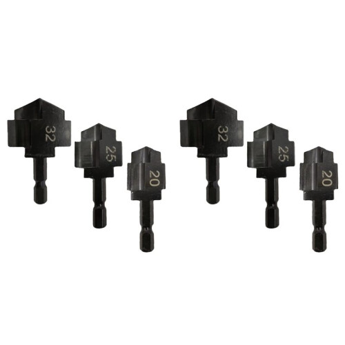 6Pcs PPR Lifting Stepped Drill Bit Water Pipe Connection Tool 20/25/32 for Plumber Water Pipe Puncher Drill Bit