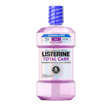 Listerine Total Care Milder Taste (Zero Alcohol) Antibacterial Mouthwash (500ml) Caring and