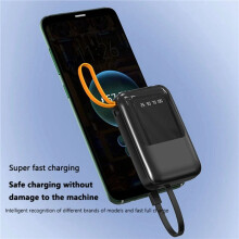 5X Power Bank Box 3X18650 4-en-1 DIY Chargement de Batterie Boîte de Rangement USB Type C avec Lampe de Poche pour Charger les Téléphones Mobiles,A
