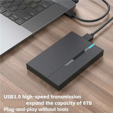 3pcs 2.5Inch External Hard Drive Enclosure USB 3.0 Hard Disk Case 6TB Supports 7mm 9.5mm SSD HDD for Laptop PC