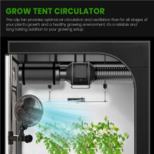 2X Grow Tent Clip Fan 6In with Long-Life EC Motor 2 Dynamic Wind Speed for Hydroponics Circulation Cooling EU Plug