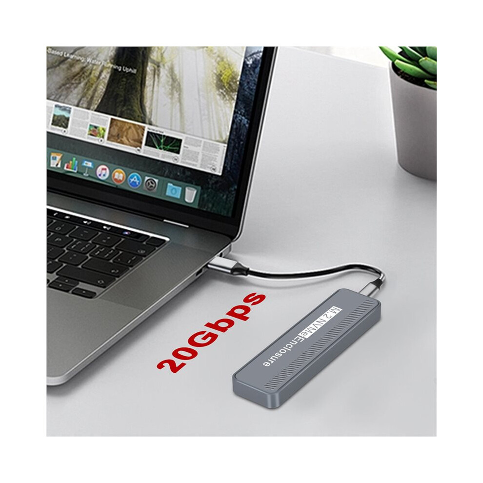 2X M.2 Nvme Ssd Enclosure Usb3.2 20Gbps Type-C Ssd Enclosure For 2230/2242/2260/2280 Nvme Ssd M Key External Case Box 6032767136788