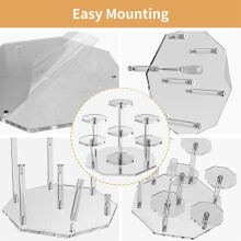 5X Acryl Risers Display Stand,7Tier Parfum Organizer en Cupcake Stand,Opslag Display Stand voor Collectibles en Ambachten