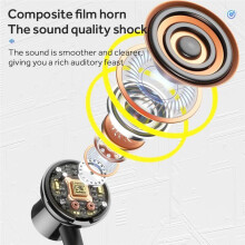 Y10 Draadloze Nekband Oordopjes met Microfoon in-Ear Sport Oordopjes Lange Batterijduur Ruisonderdrukking