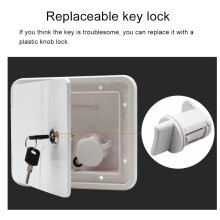 2X RV Gravity Water Filler Square Hatch Water Box with Key Screw RV Trailer Caravan Accessories
