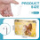 18 Pcs Acrylic Fridge Magnetic Frame ,  Double Sided Refrigerator Magnet Picture Frame Clear Frameless Display Frame 6