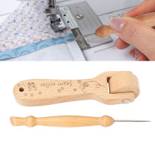 Beech Wood Ergonomic Sewing Seam Roller for Quilting, Multifunctional Home Use