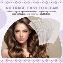 144Pcs Ultra Hold Wig Double Sided Tape Strong Adhesive Hair System Extension Strips Waterproof for Toupees/Lace Wig
