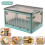 Foldable Storage Box with Wheels Large Capacity Transparent Stackable Waterproof for Closet Use and Home Organization B 2