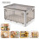Foldable Storage Box with Wheels Large Capacity Transparent Stackable Waterproof for Closet Use and Home Organization E 2