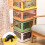 Foldable Storage Box with Wheels Large Capacity Transparent Stackable Waterproof for Closet Use and Home Organization D 1