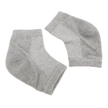 Moisturizing Cotton & Silicone Heel Repair Socks Grey Reusable
