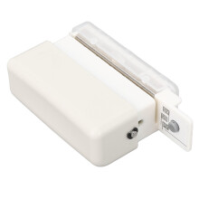 White ABS Portable 6 Holes Paper Puncher, Punches 2 Sheets
