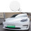 2X Car White Front Bumper Tow Hook Cap Cover Fit for  Model 3 2017-2021 ABS 1Pcs 3