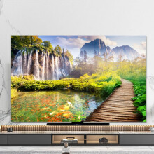 TV Dust Cover, Flat Screen TV Cover, Elastic Washable Fabric, Fits 3285 inch, 80 inch Pattern D