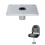 3X Base de Assento de  7x7 Polegadas, Pedestal e Base com Soquete de Pino de 3/4 Polegadas, Acessórios para , Montagem de Assento de Poste 2