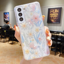 Floral Soft TPU Shockproof Slim Protective Cover 6.8 Inch for Samsung Galaxy S24 Ultra Women