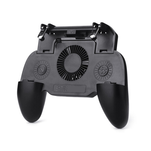 2X Mobile Gaming Controller with Cooling Fan for PUBG Trigger Joystick Gamepad for Smartphone 2