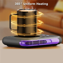 Mug Warmer Electric Cup Warmer Heating Cup Heater with Temperature Display for Coffee Milk Tea Fan Warmer in Winter EU