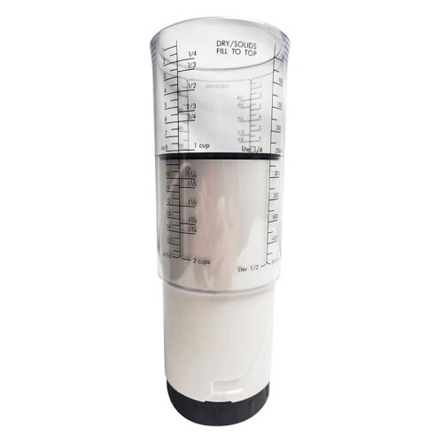 Adjustable Measuring Cup 1/8 to 2 Cup Plunger Measuring Cup Baking Measuring Cup Without Waste
