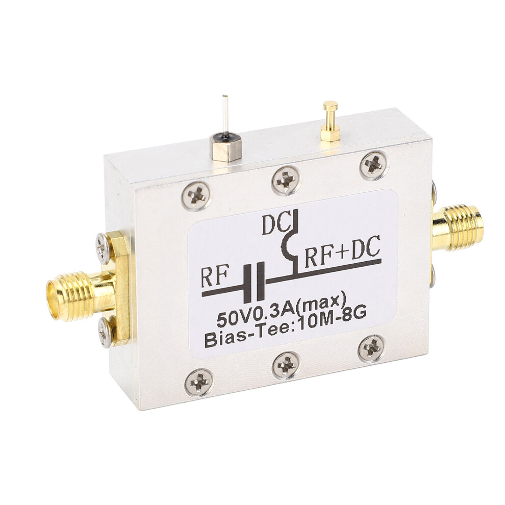 Bias Tee 10Mhz-8Ghz Rf Coaxial Dc Block 0.3A Aluminum Alloy 4321390896230