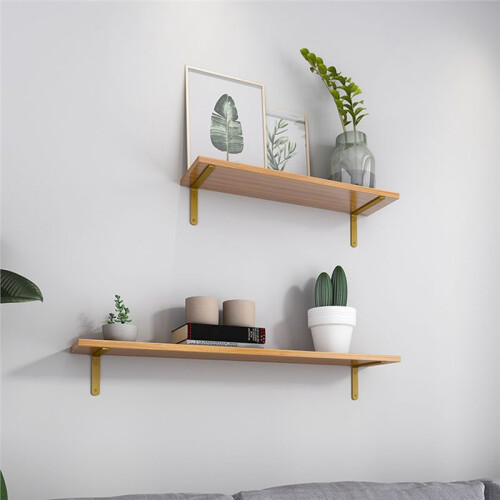 2pcs Multi-Size Rustic Board Wall Shelf Bracket Heavy Duty Angle Shelf Mounting Bracket Storage Holder Home Decor 2
