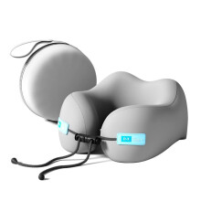 Almohada Cervical de Masaje en Forma de U, de Espuma Viscoelástica, Suave para Dormir, Ideal para Viajes, para el Cuidado de la Columna Cervical,