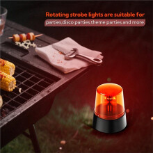 2 Stuks Roterende Stroboscoopelmpen, 360 Graden Roterend Licht, Discobar, Decoratieve Verlichting Rood