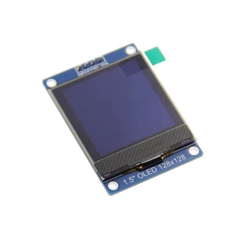 2X Módulo de Tela OLED de 1,5 Polegadas e 4 Pinos SH1107 Drive IC 128x128 IIC I2C Interface para 51 STM32 P22101 2