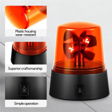 2Pcs Rotating Strobe Light, 360 Degree Rotating Light, Disco Bar Party Decorative Light Red