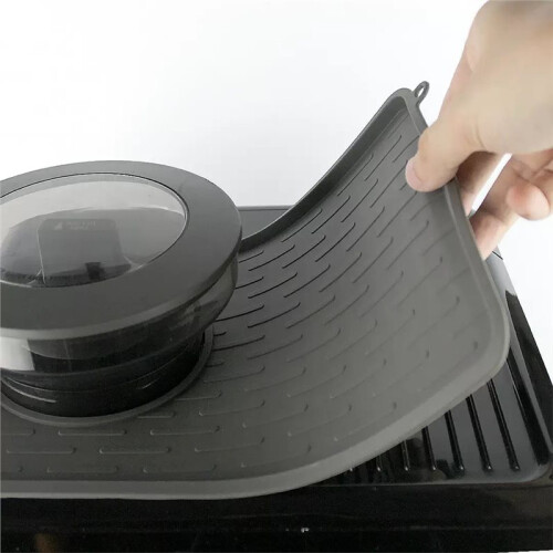 Silicone Coffee Machine Mat for  870/880 - Holds Portafilter & Dosing Tool, Dust-Proof Coating 2