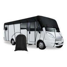 RV Roof Cover 210D Oxford Cloth Waterproof UV Resistant Camper Roof Protection with Secure Straps 5m3m