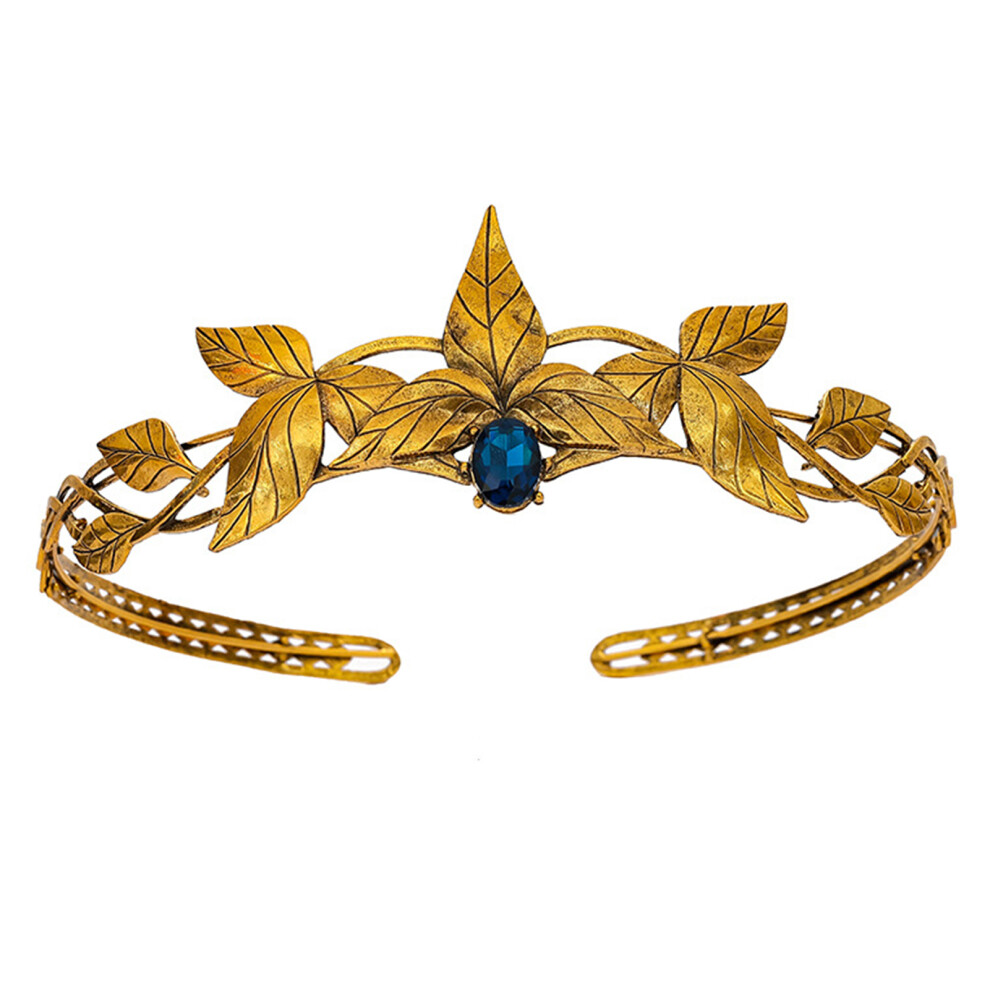 Roc-Electron Blue (Hole Drill, Scrap Metal) Baroque Metal Hair Hoop - Non-Slip Headpiece (50 Chars)