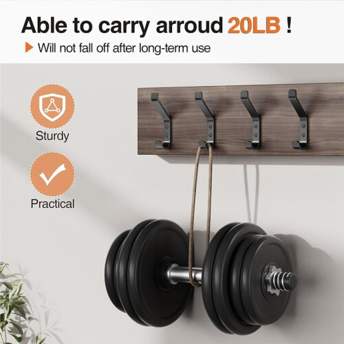 10pcs Coat Hook for Hanging Stainless Wall Hooks for Towel, Hat, Backpack, Key Wall Mounted Coat Hanger 1