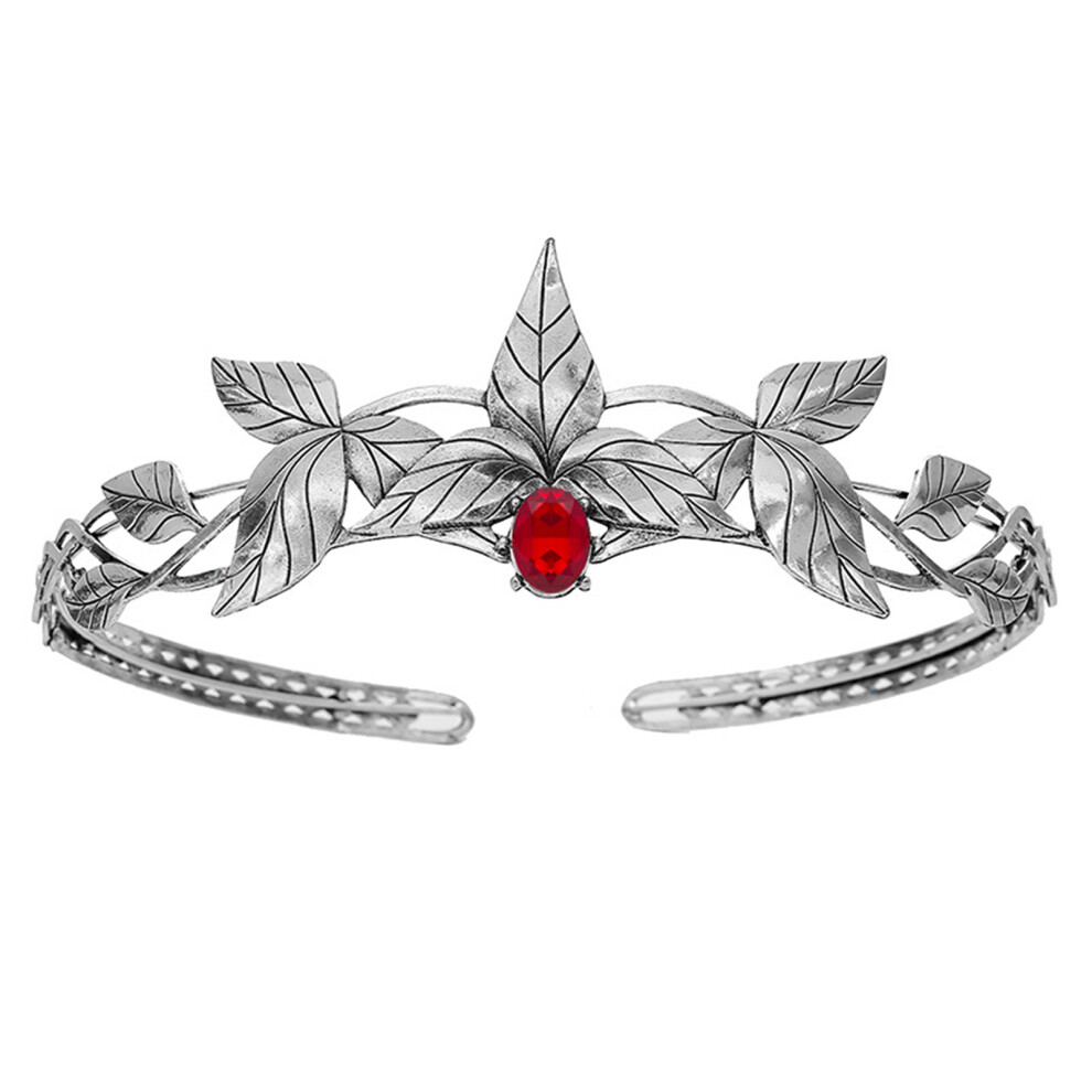 Roc-Electron Red/Silver (, Ancient Silver) Baroque Metal Hair Hoop - Non-Slip Headpiece (50 Chars)