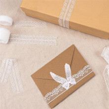 White Lace Ribbon 15 Rolls Vintage Lace Trims with Assorted Crochet & Sewing Patterns,5m for Each Roll