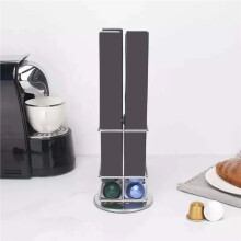 1 Pcs Black Coffee Capsule Storage Rack Metal Rotating for  Storage Rack Kitchen Coffee Tower Stand