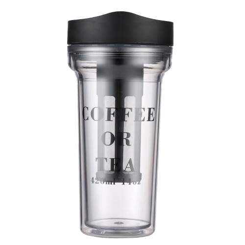 Stainless Steel 500ml Cold Brew Coffee Maker Bottle Filter Iced Tea Cup Compact 1