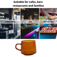 Clear Glass Coffee Mug 350ml with Handle