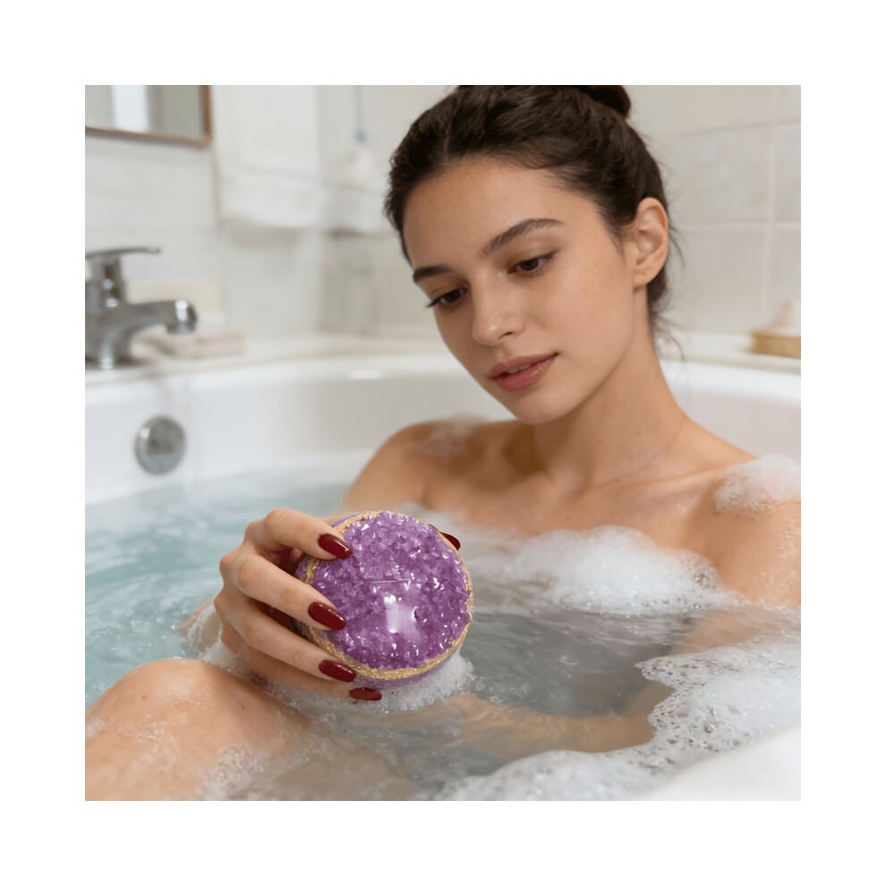 Lavender Large Weight Bath Salt Ball, 120G Scented Bath Bomb, Refreshing And Moisturizing Body Fragrance, Suitable For