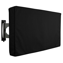 Outdoor TV Cover 3638 Inch Waterproof Weatherproof Protector with HeavyDuty Oxford Fabric and Remote Pocket Black
