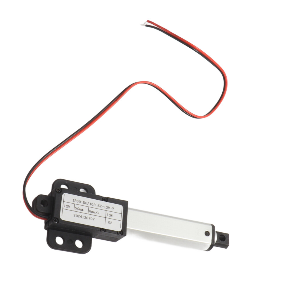 Mini 50Mm 12V Dc Linear Actuator, 70N, Low Noise, Aluminum 8481391467450